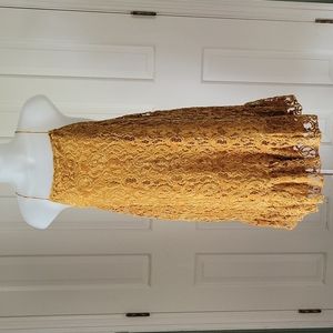 Free People Womens velvet and lace tunic tank Mini Dress sz L